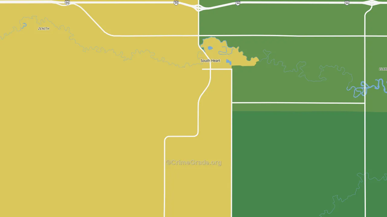 58655, ND Map of Drug-Related Crime Rates