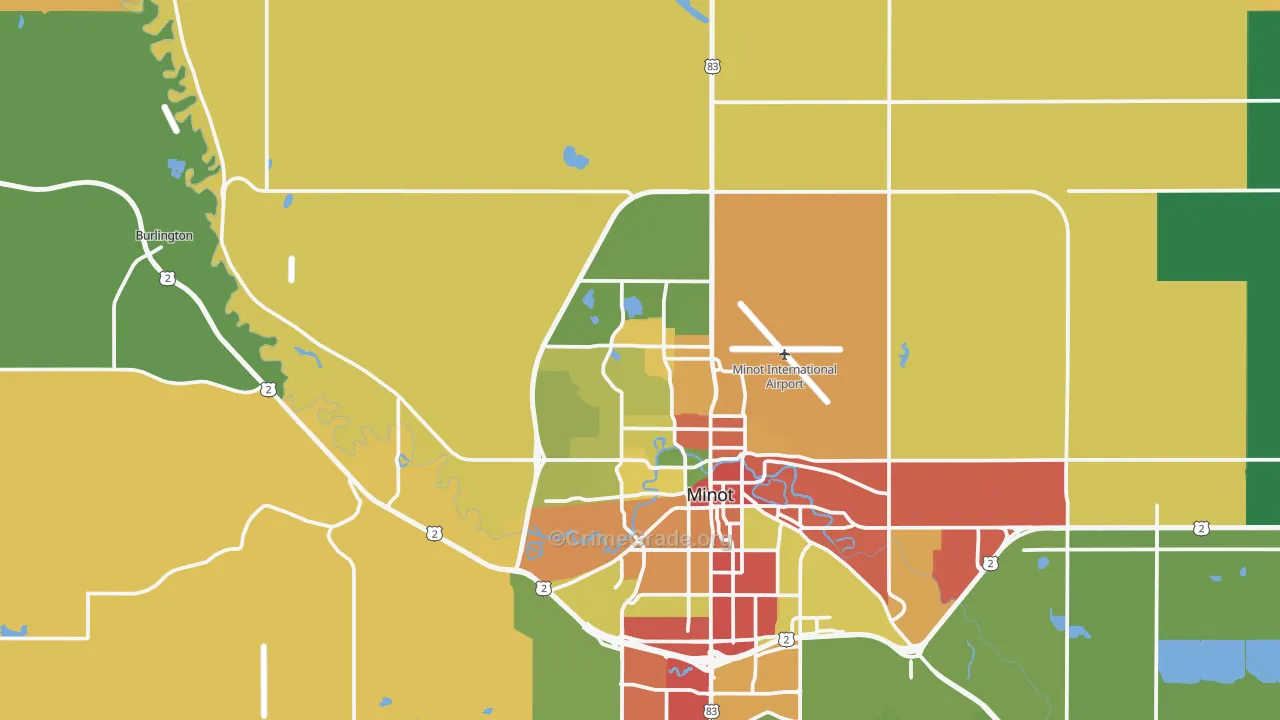 58703, ND Map of Drug-Related Crime Rates