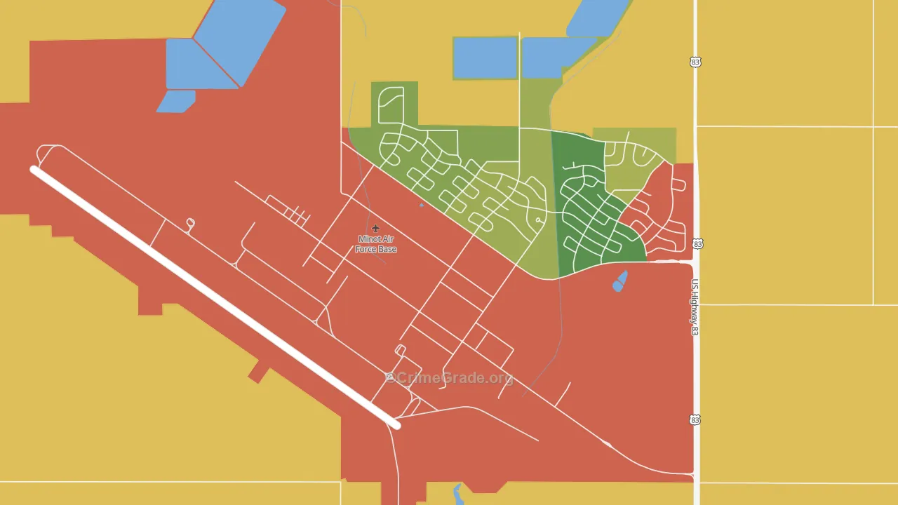 58705, ND Map of Drug-Related Crime Rates