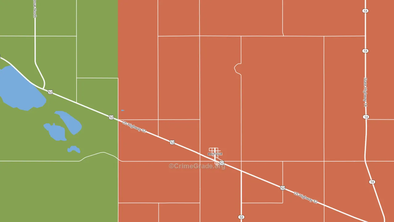 58712, ND Map of Drug-Related Crime Rates