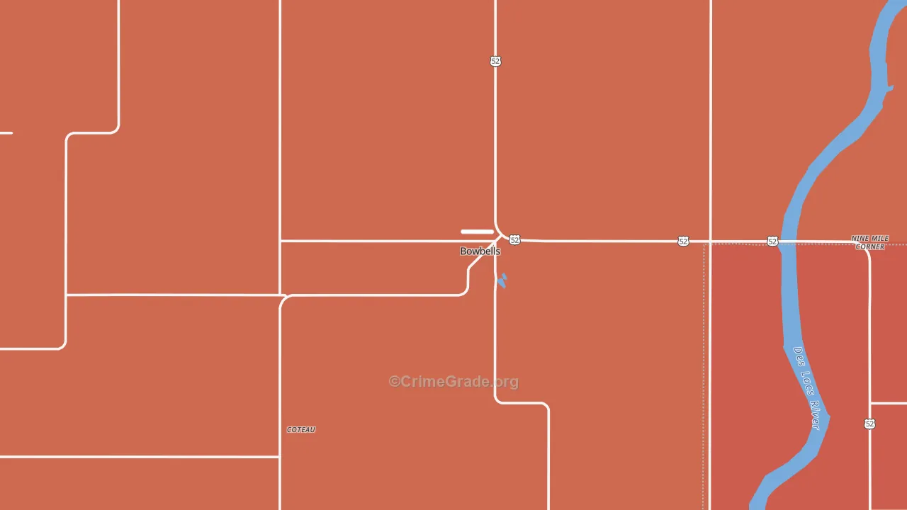 58721, ND Map of Drug-Related Crime Rates