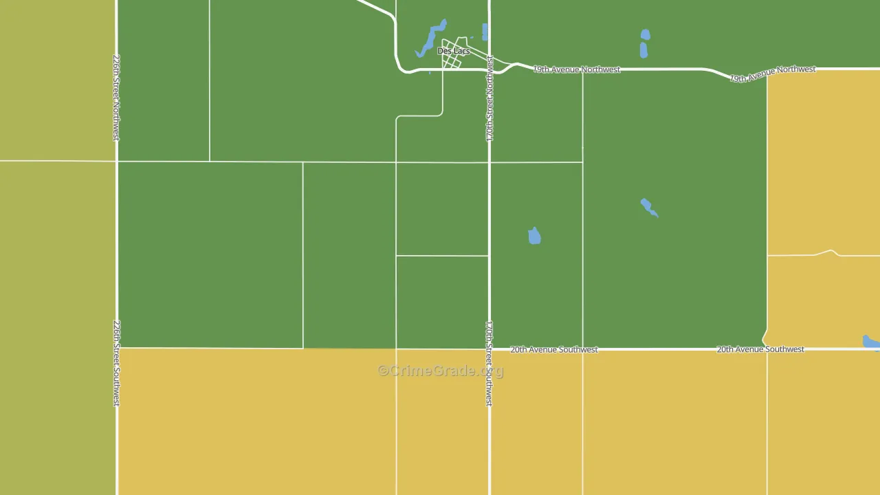 58733, ND Map of Drug-Related Crime Rates