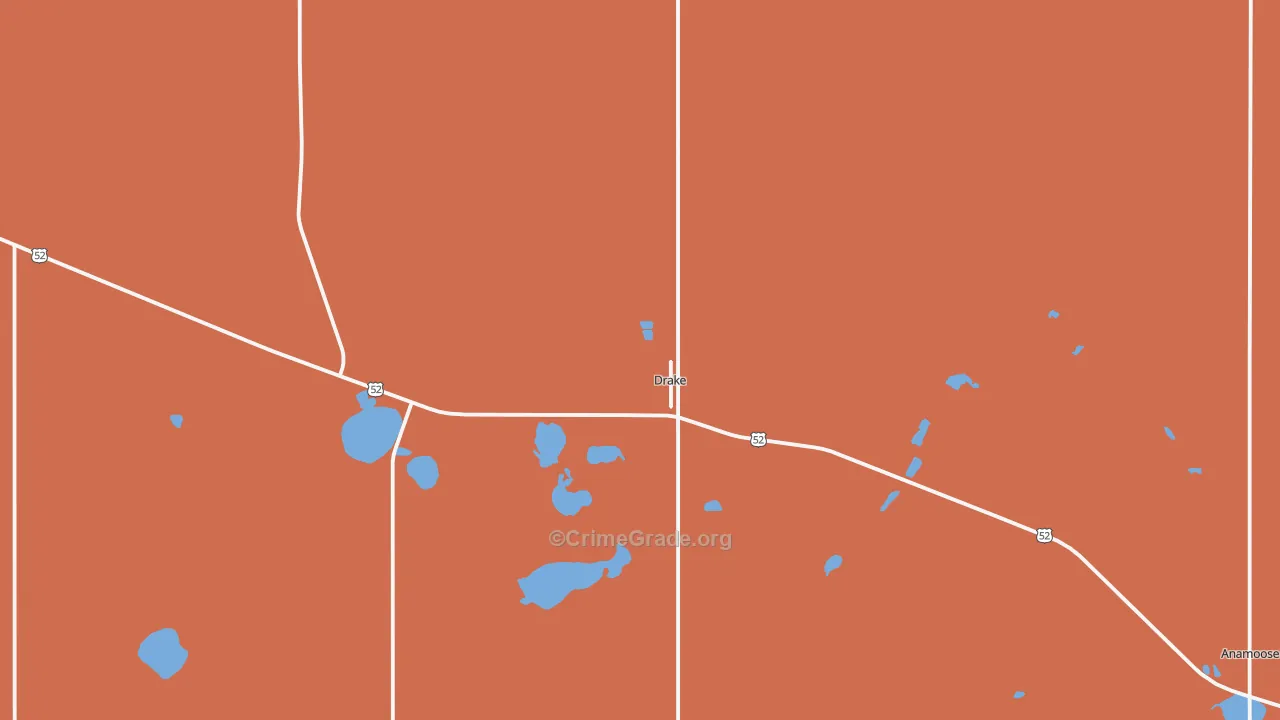 58736, ND Map of Drug-Related Crime Rates
