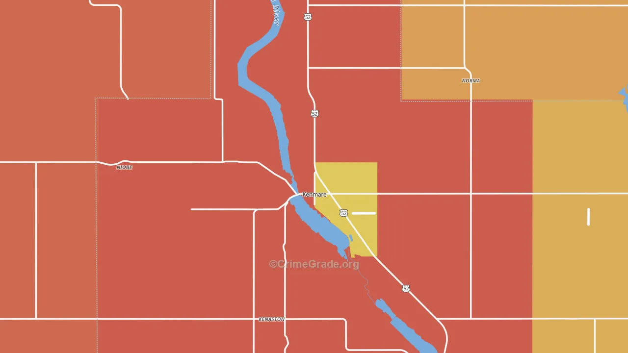 58746, ND Map of Drug-Related Crime Rates