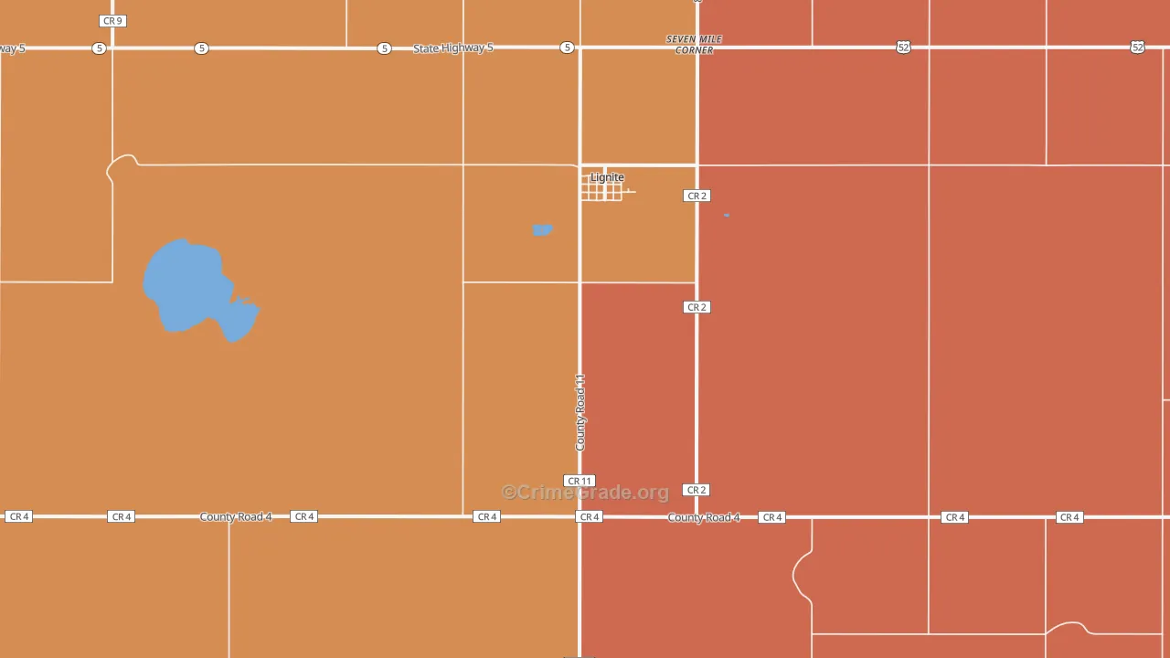 58752, ND Map of Drug-Related Crime Rates