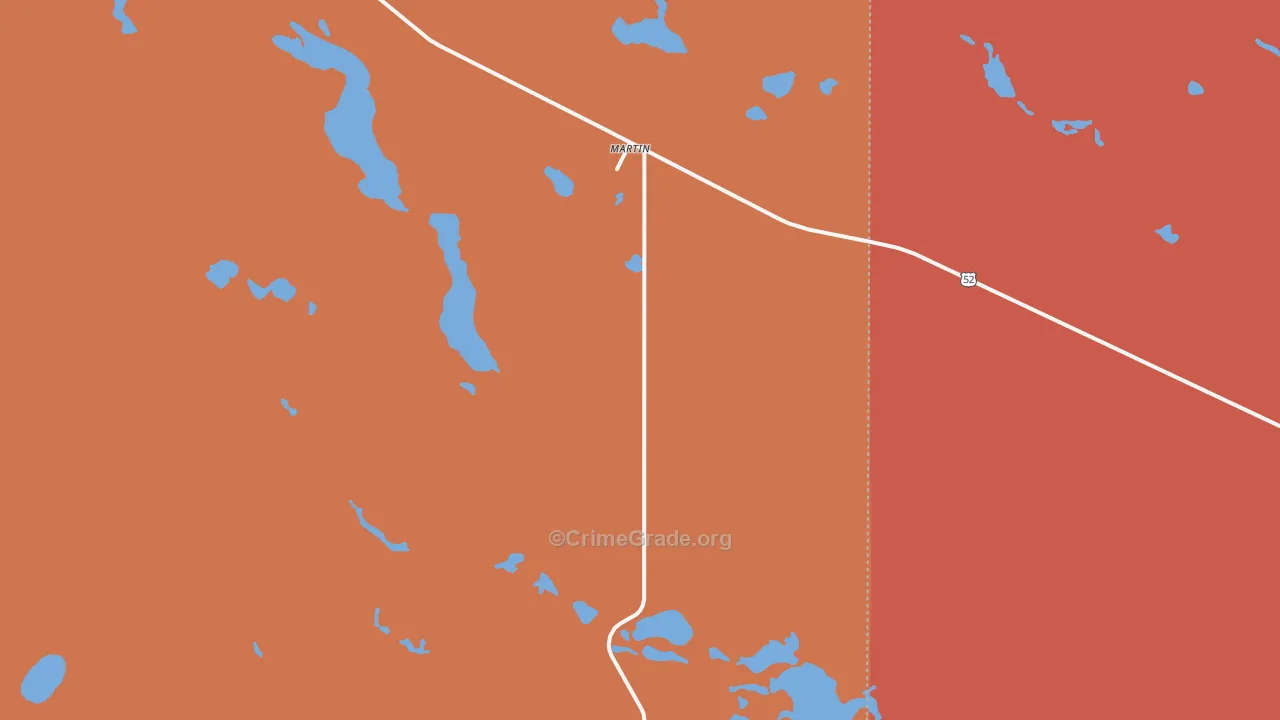 58758, ND Map of Drug-Related Crime Rates