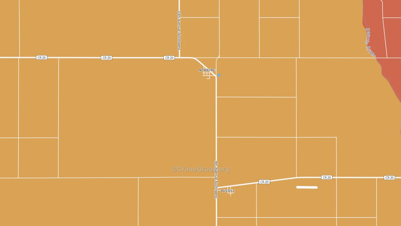 58762, ND Map of Drug-Related Crime Rates