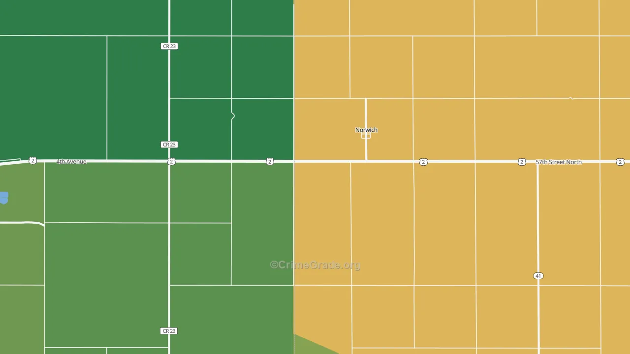 58768, ND Map of Drug-Related Crime Rates