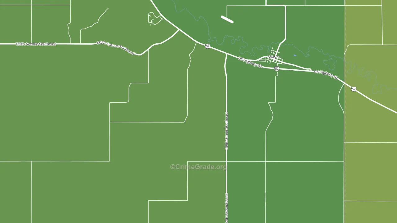58781, ND Map of Drug-Related Crime Rates