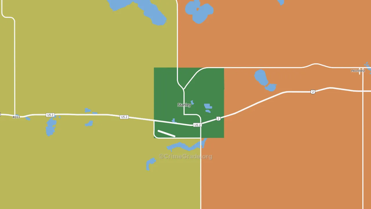 58784, ND Map of Drug-Related Crime Rates