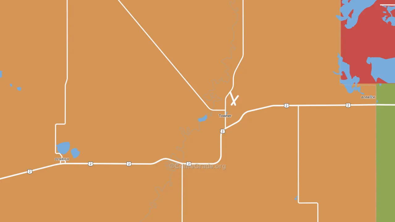 58788, ND Map of Drug-Related Crime Rates
