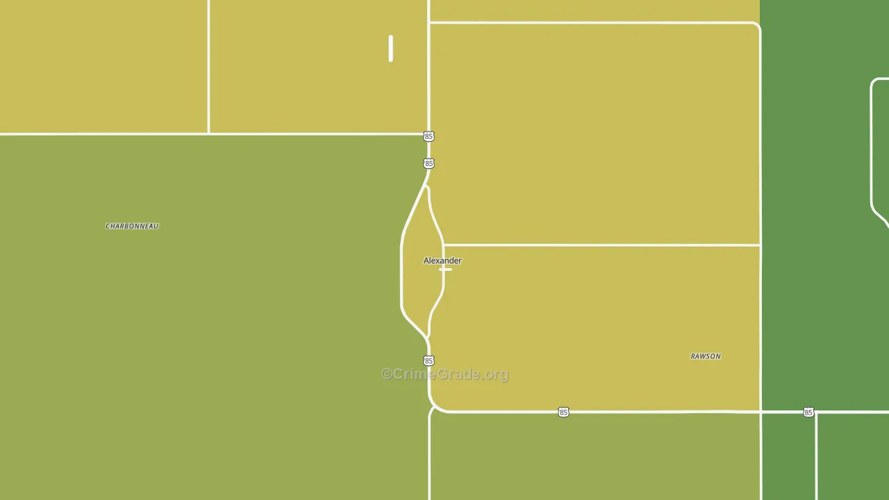 58831, ND Map of Drug-Related Crime Rates