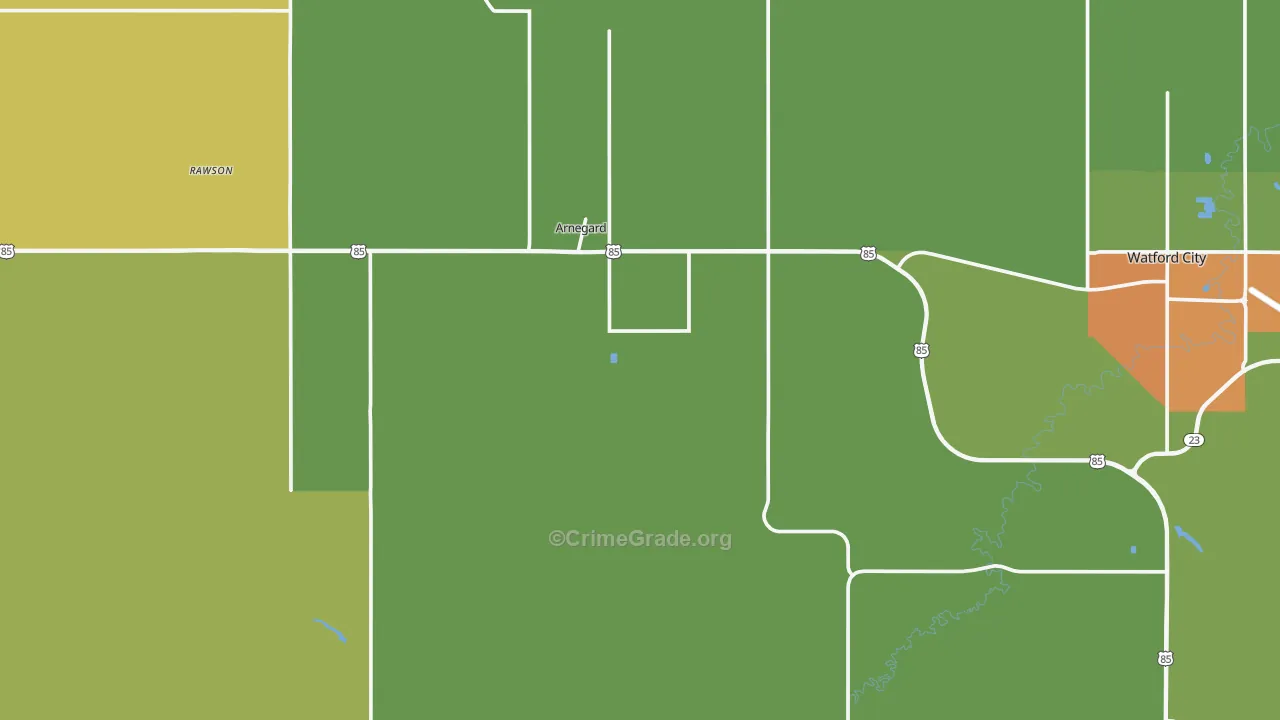 58835, ND Map of Drug-Related Crime Rates