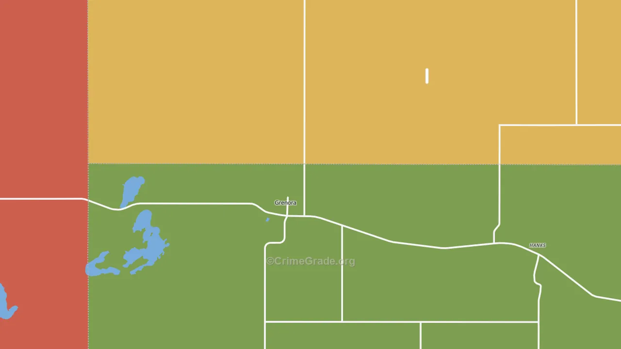 58845, ND Map of Drug-Related Crime Rates