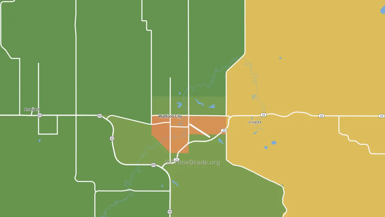 58854, ND Map of Drug-Related Crime Rates