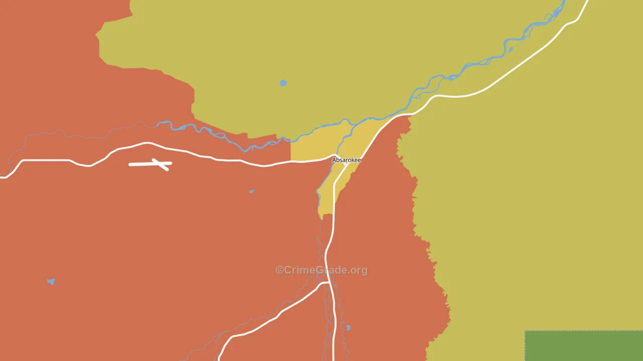 59001, MT Map of Drug-Related Crime Rates