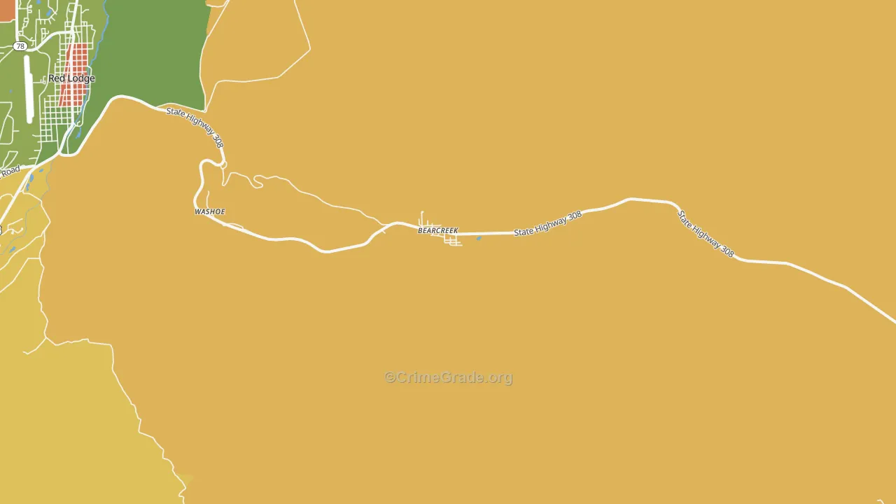 59007, MT Map of Drug-Related Crime Rates