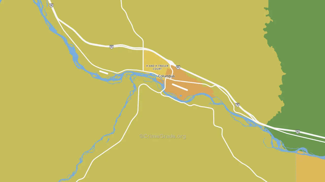 59019, MT Map of Drug-Related Crime Rates