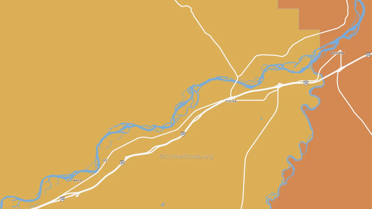 59024, MT Map of Drug-Related Crime Rates