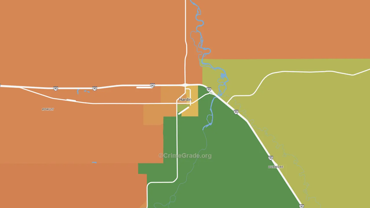 59034, MT Map of Drug-Related Crime Rates