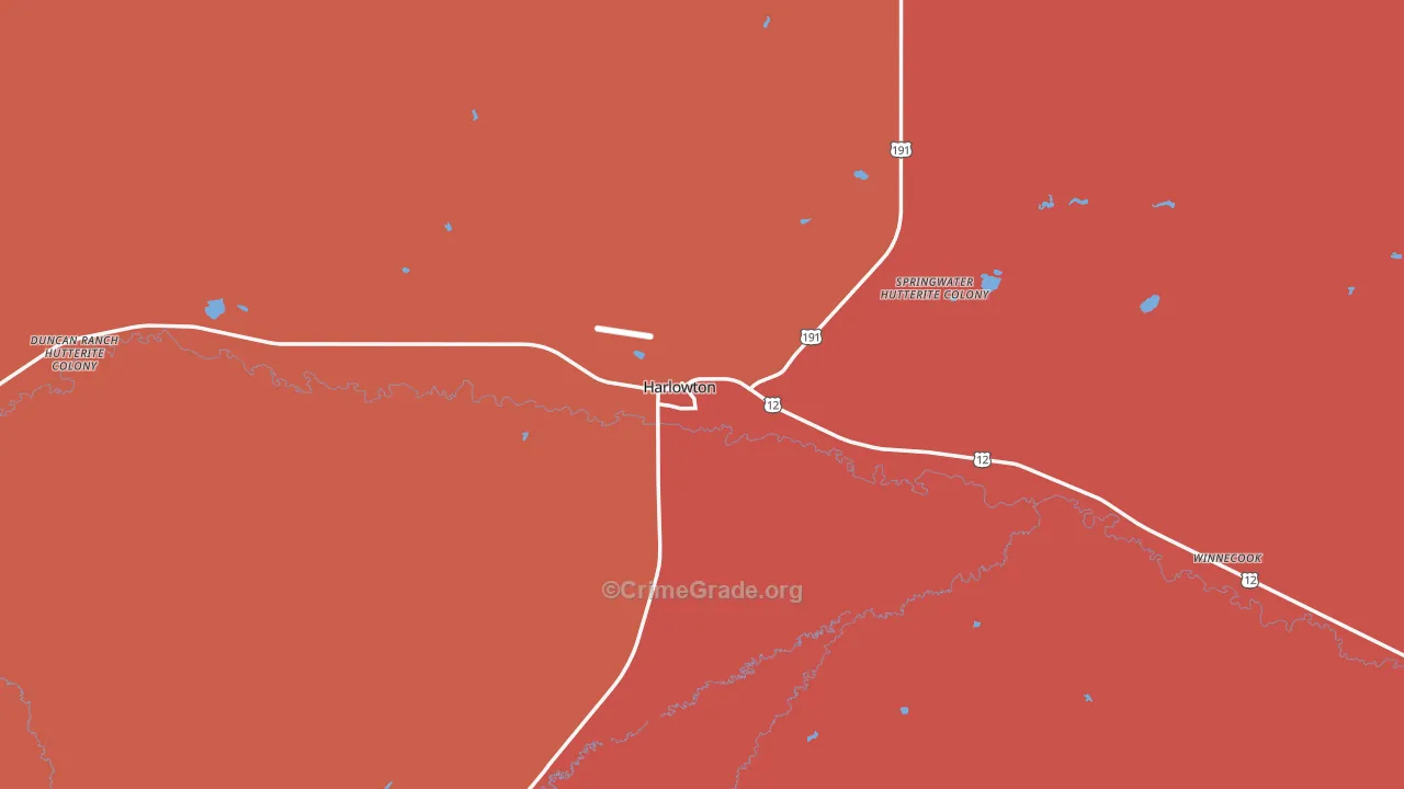 59036, MT Map of Drug-Related Crime Rates
