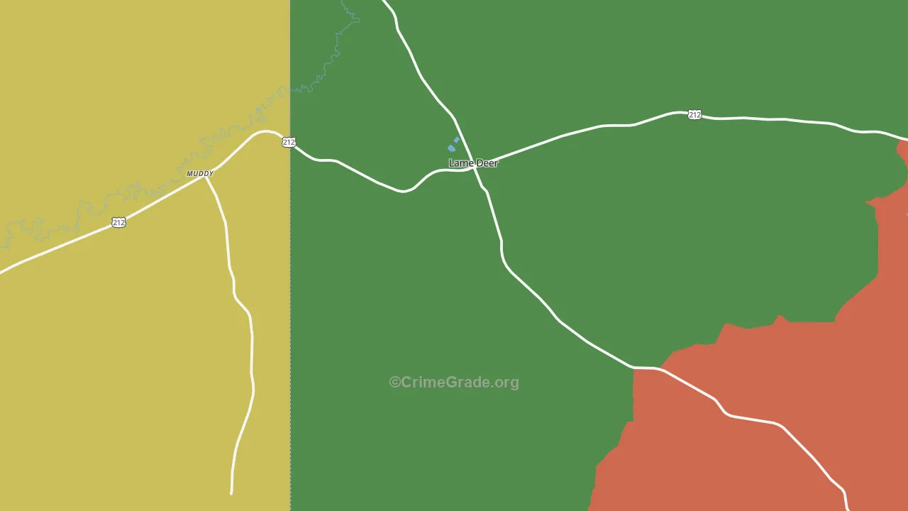 59043, MT Map of Drug-Related Crime Rates