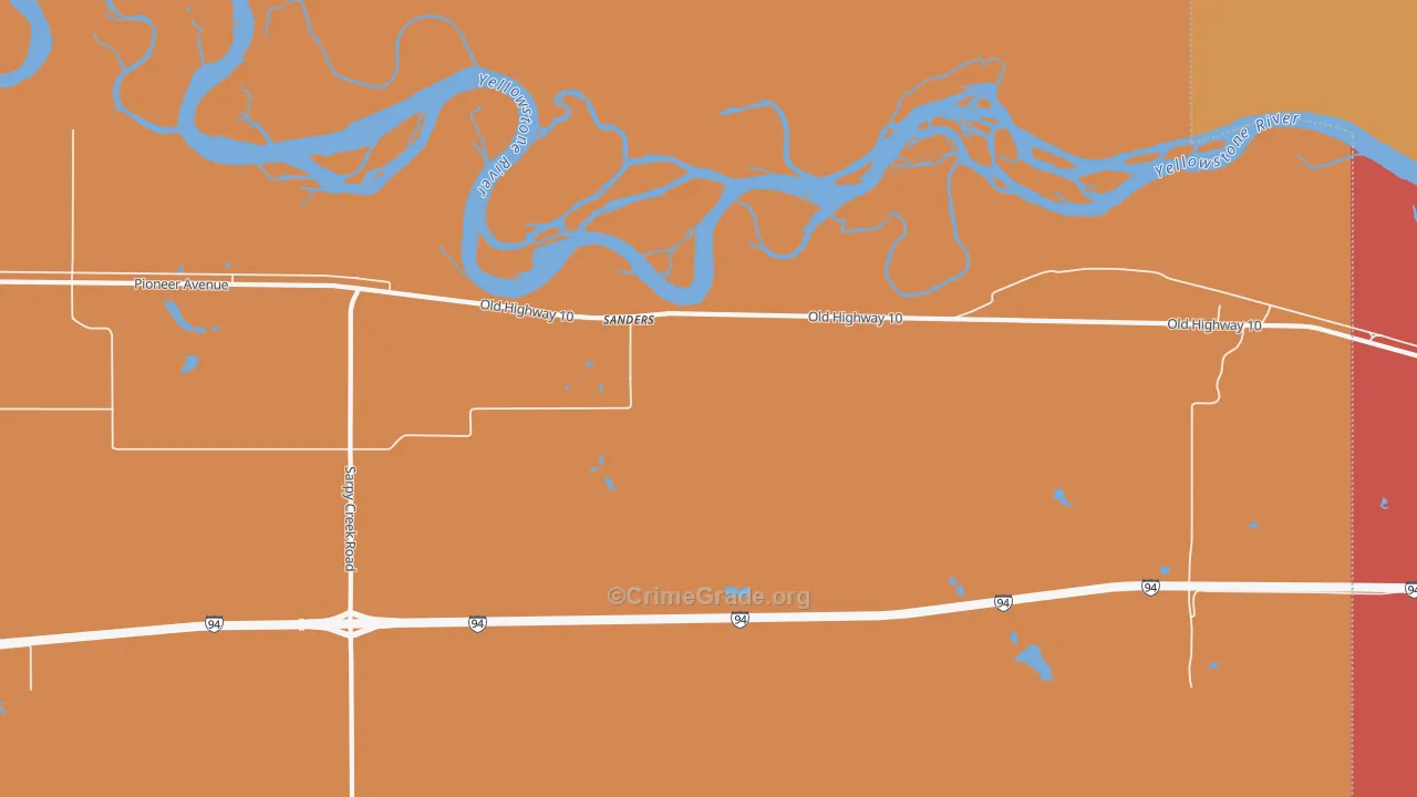 59076, MT Map of Drug-Related Crime Rates