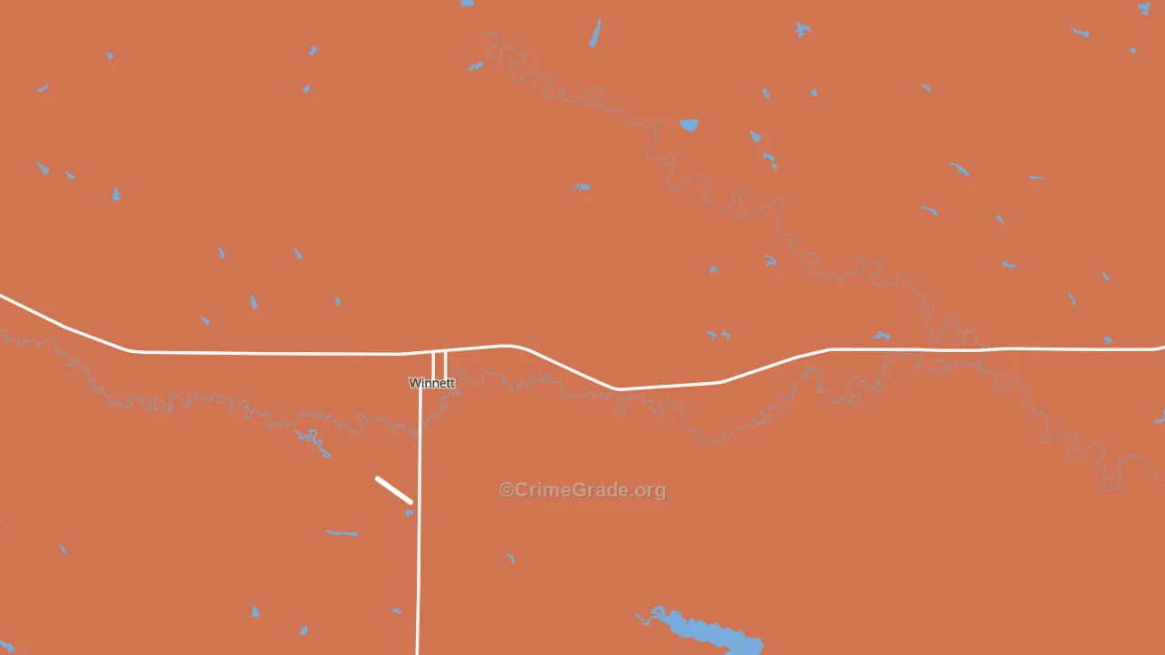 59087, MT Map of Drug-Related Crime Rates