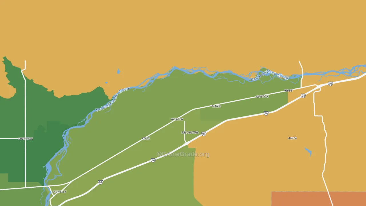 59088, MT Map of Drug-Related Crime Rates