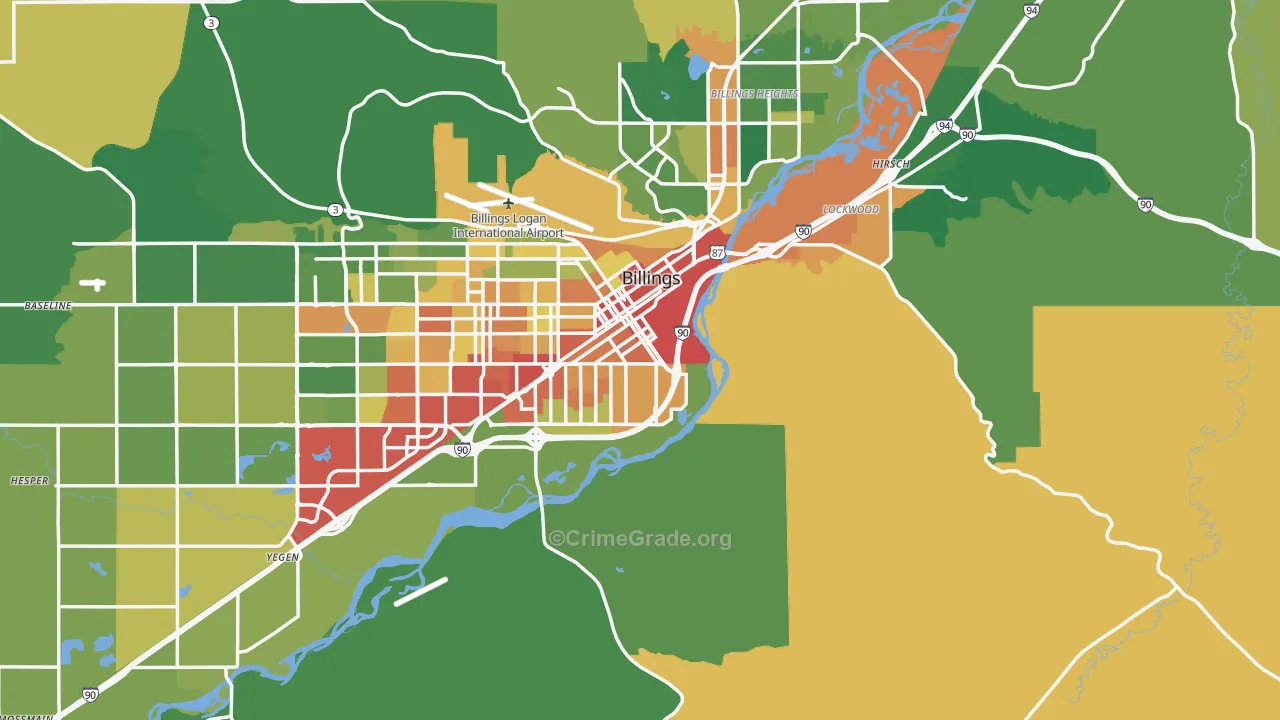 59101, MT Map of Drug-Related Crime Rates