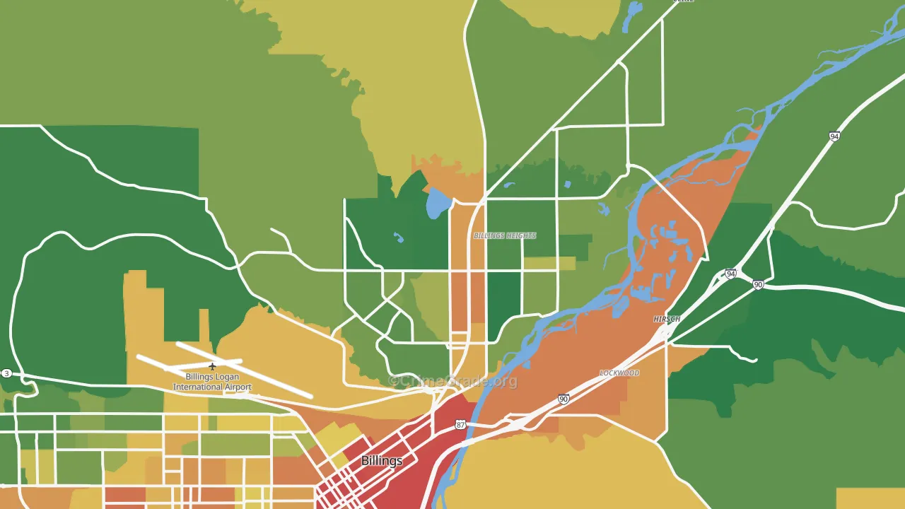 59105, MT Map of Drug-Related Crime Rates