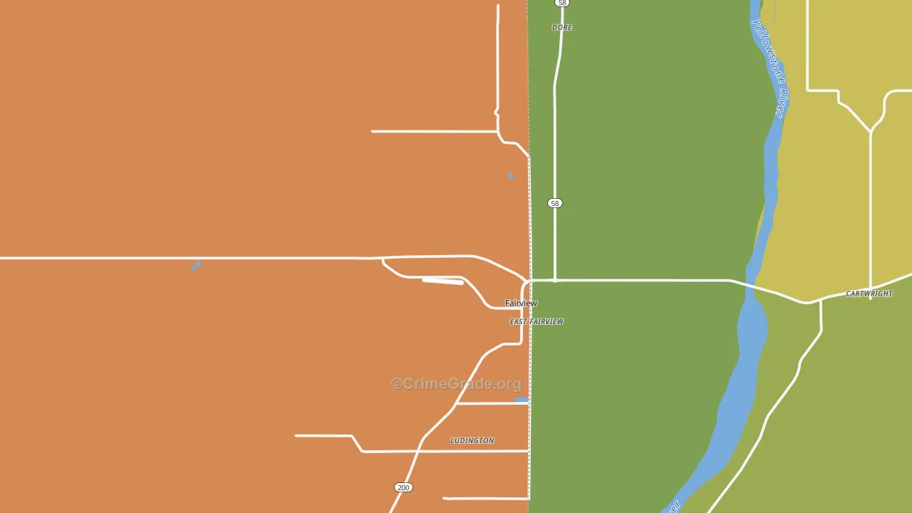 59221, MT Map of Drug-Related Crime Rates
