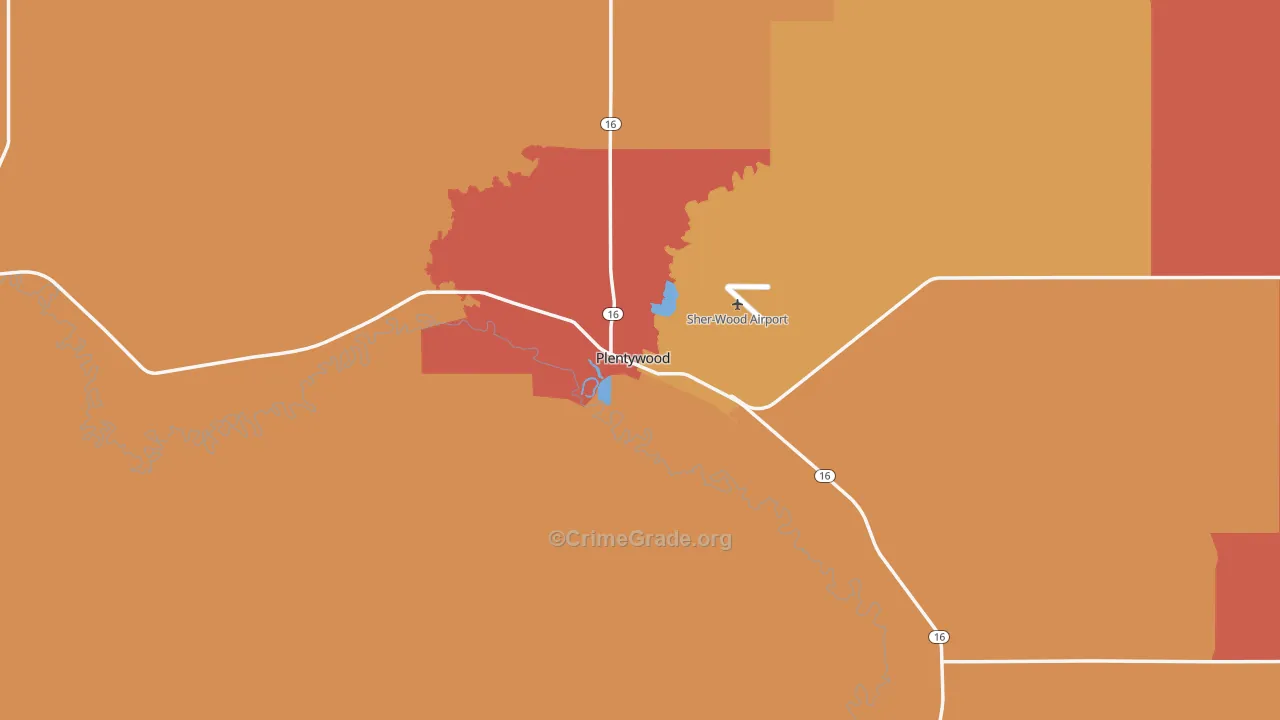 59254, MT Map of Drug-Related Crime Rates