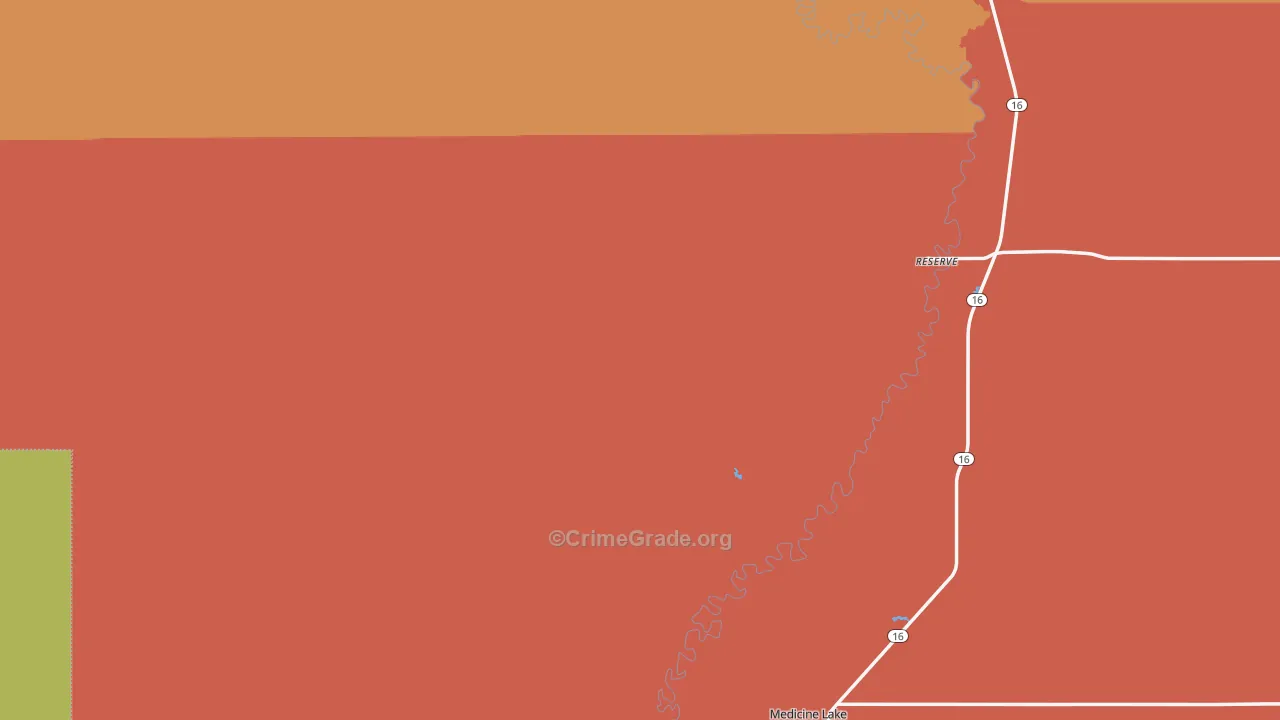 59258, MT Map of Drug-Related Crime Rates