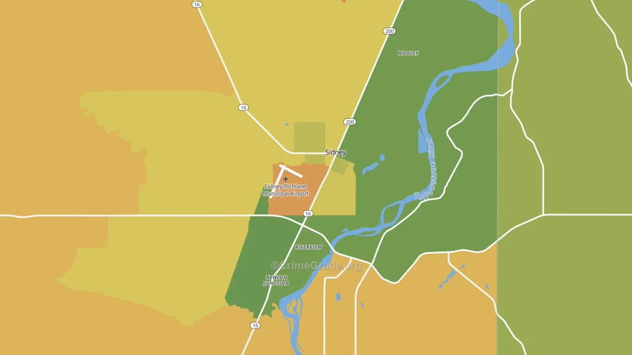 59270, MT Map of Drug-Related Crime Rates