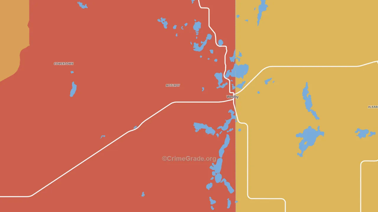 59275, MT Map of Drug-Related Crime Rates