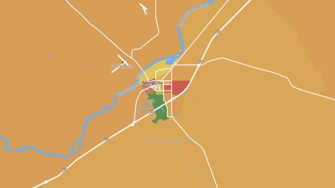 59301, MT Map of Drug-Related Crime Rates