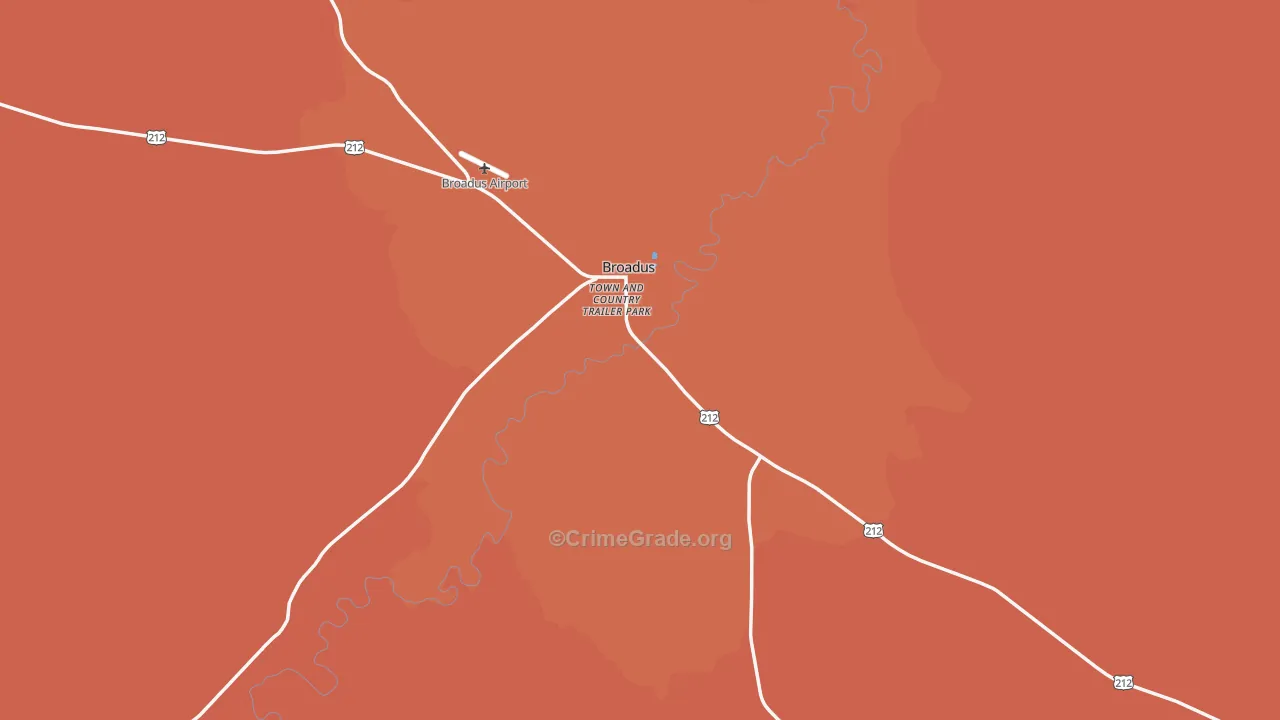 59317, MT Map of Drug-Related Crime Rates