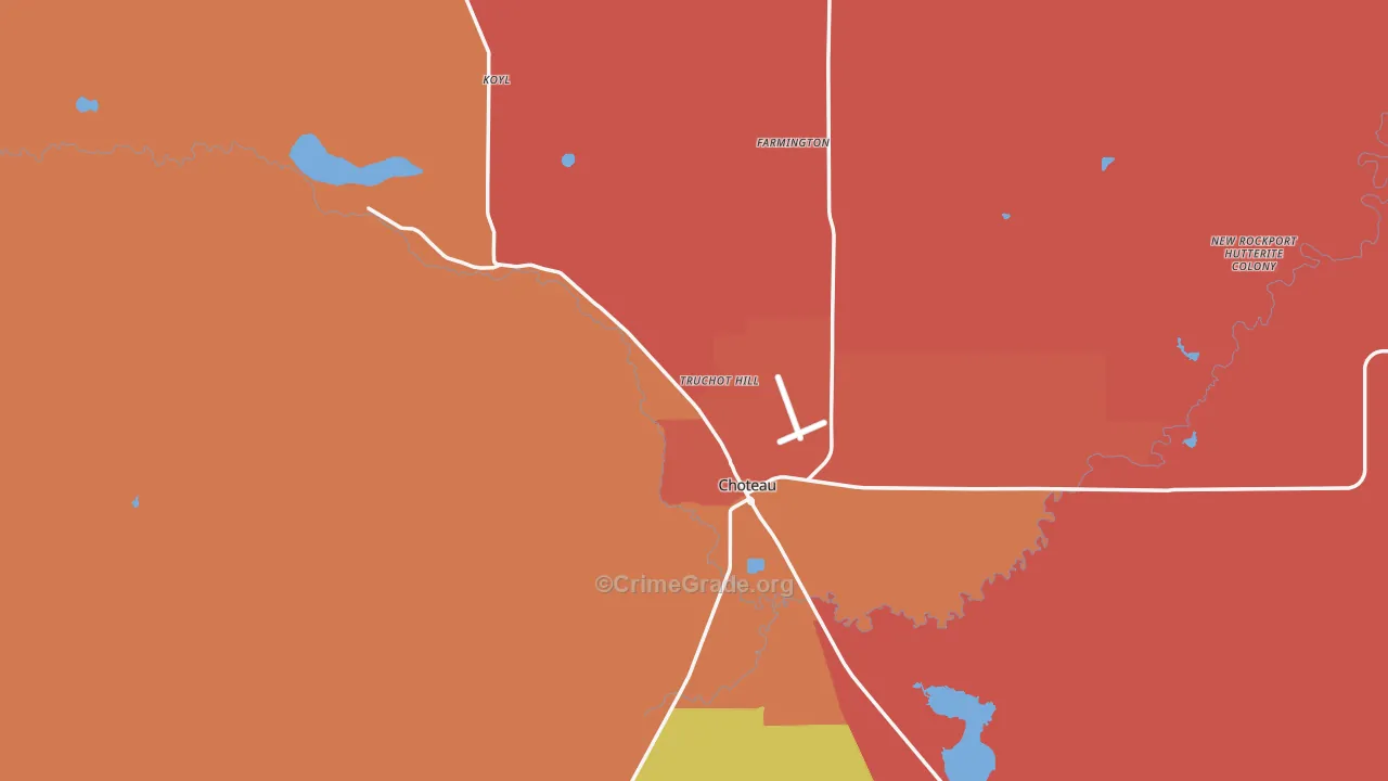 59422, MT Map of Drug-Related Crime Rates