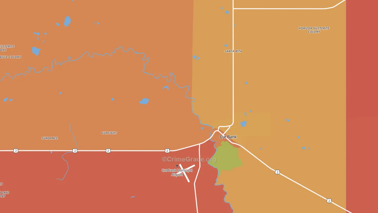 59427, MT Map of Drug-Related Crime Rates