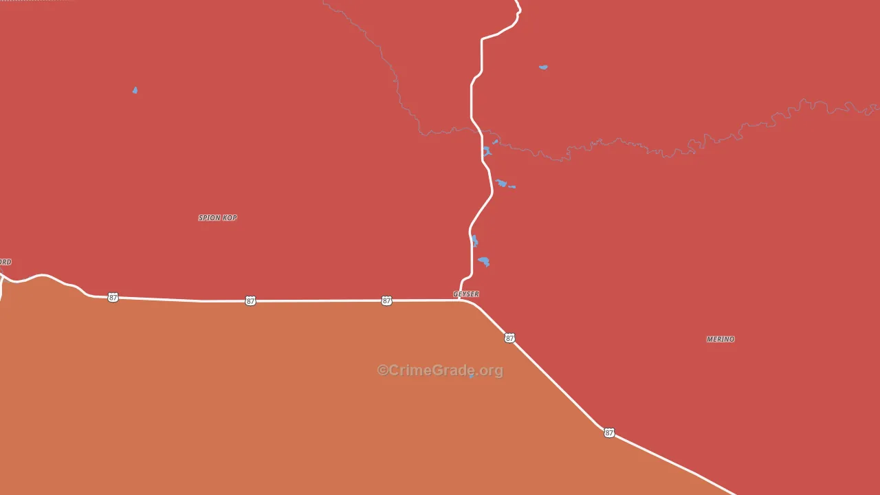 59447, MT Map of Drug-Related Crime Rates