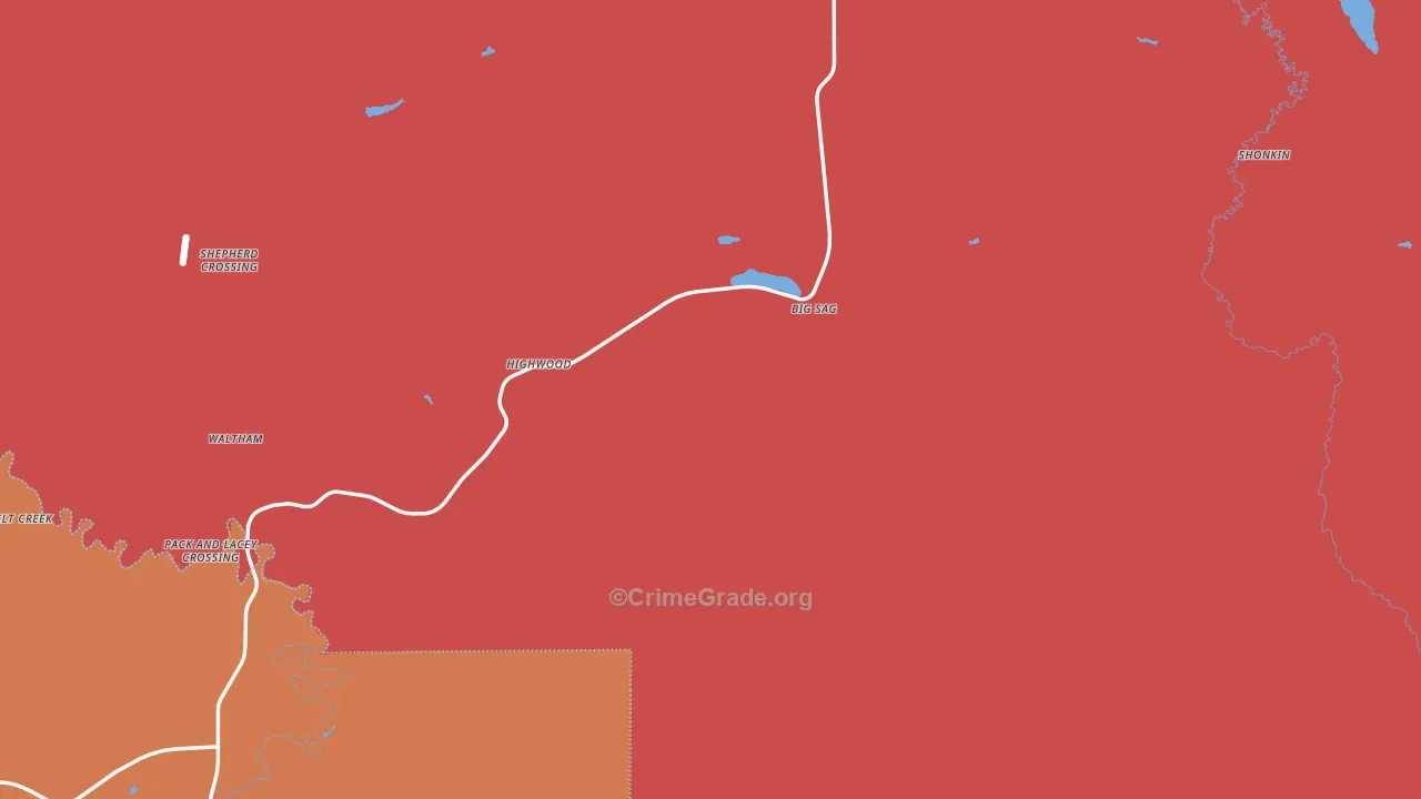 59450, MT Map of Drug-Related Crime Rates