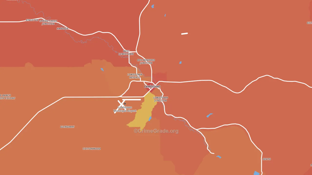 59457, MT Map of Drug-Related Crime Rates