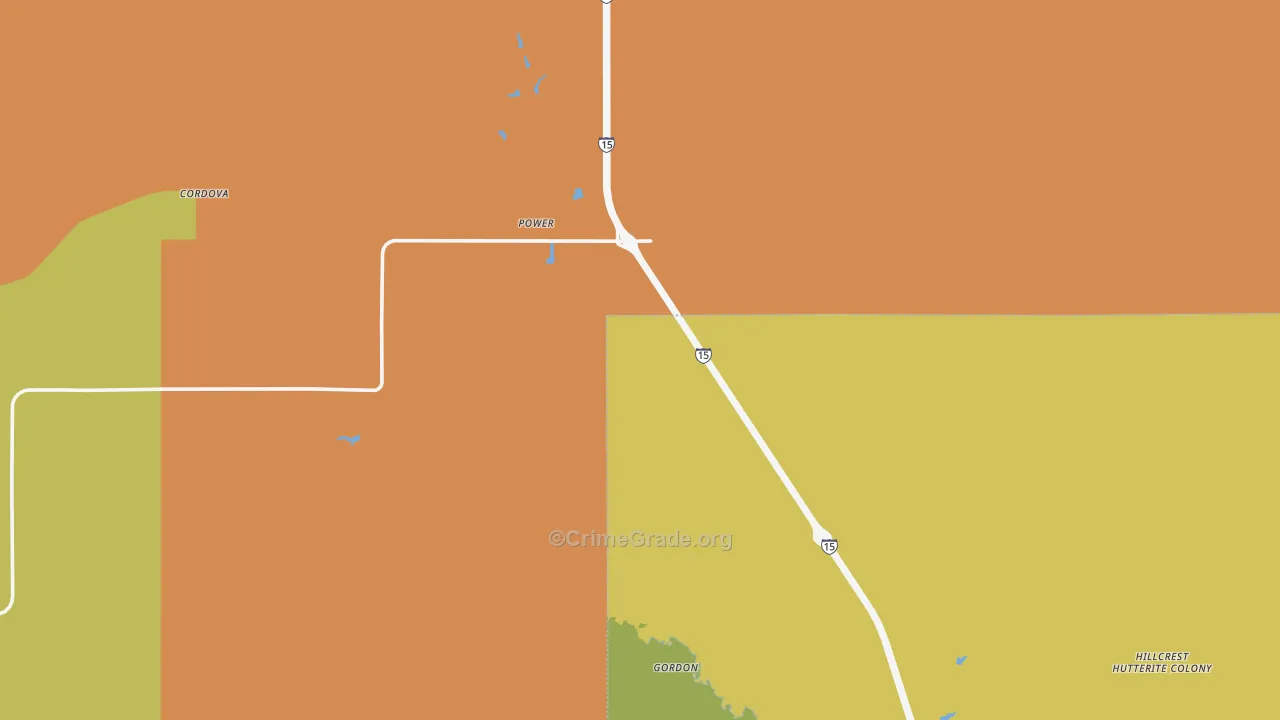 59468, MT Map of Drug-Related Crime Rates