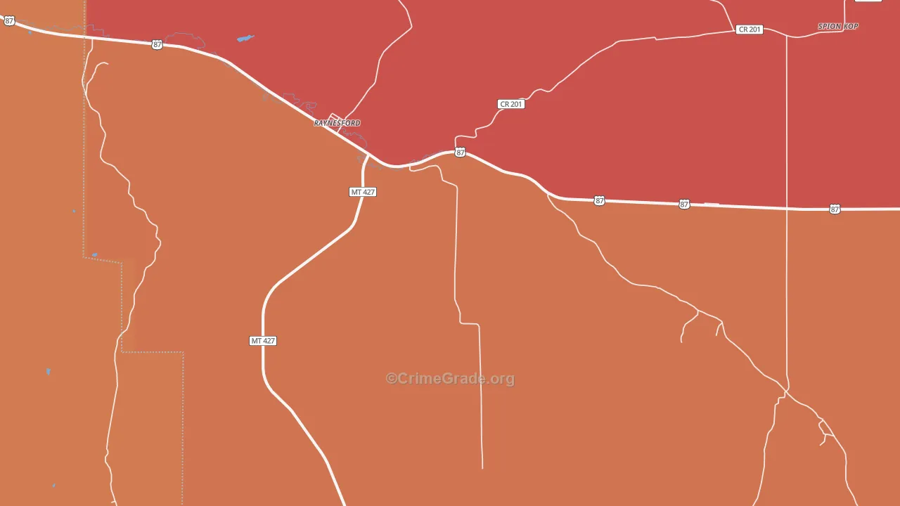 59469, MT Map of Drug-Related Crime Rates
