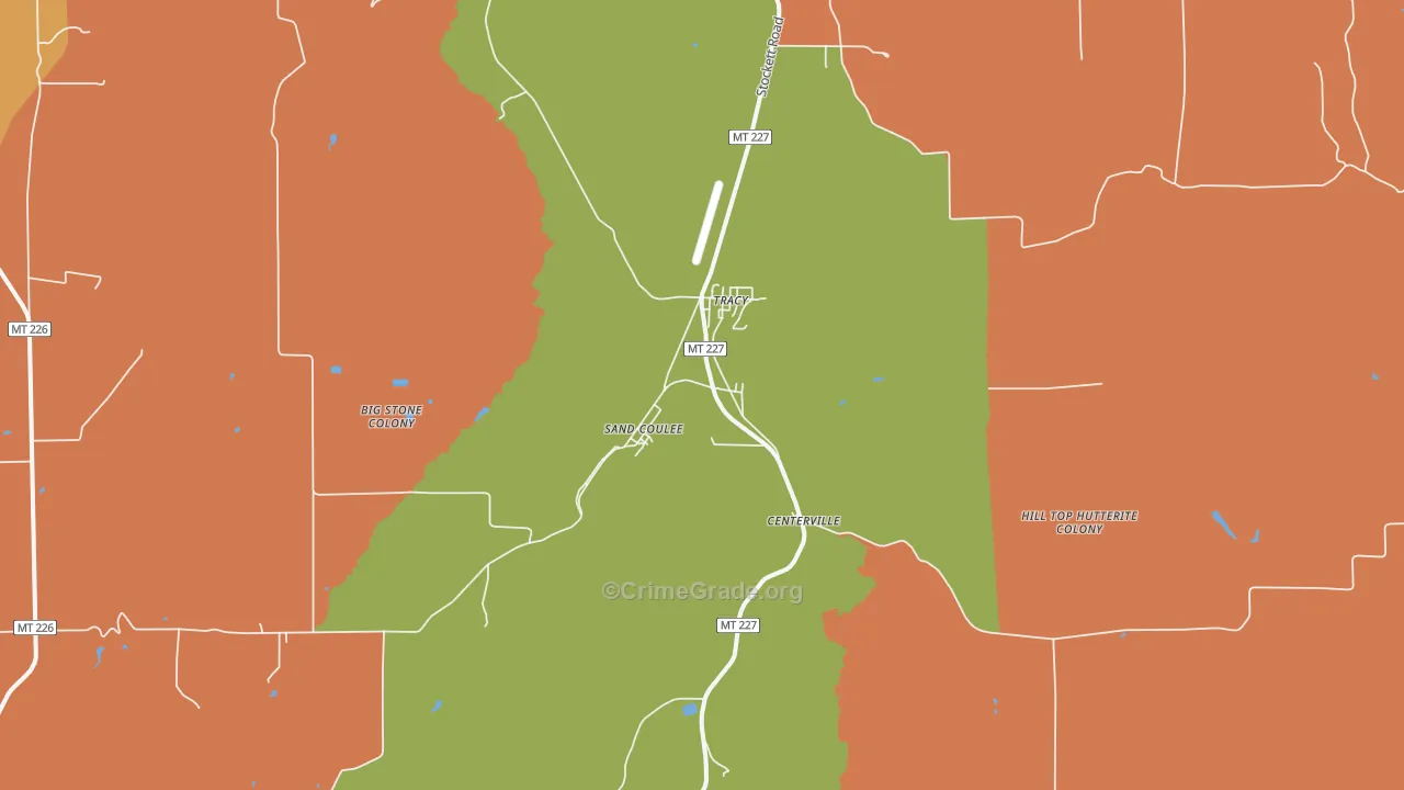 59472, MT Map of Drug-Related Crime Rates