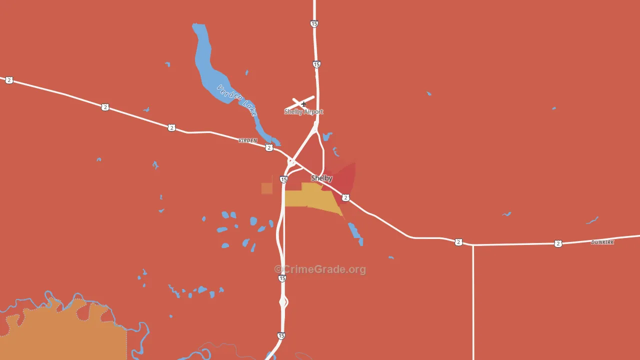 59474, MT Map of Drug-Related Crime Rates