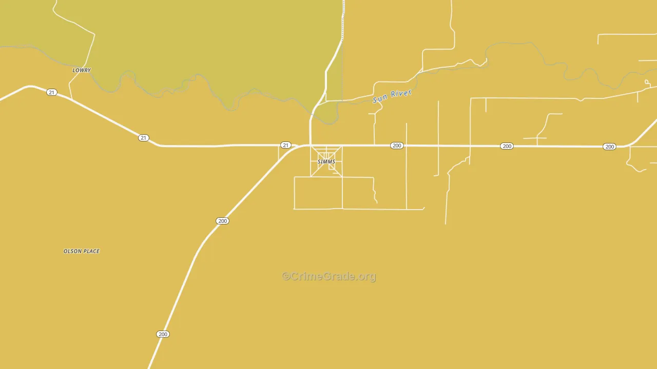 59477, MT Map of Drug-Related Crime Rates