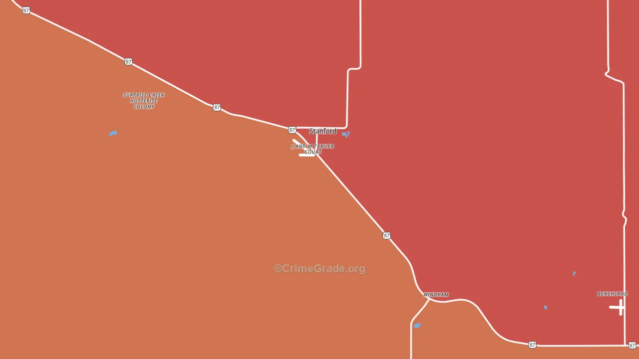 59479, MT Map of Drug-Related Crime Rates