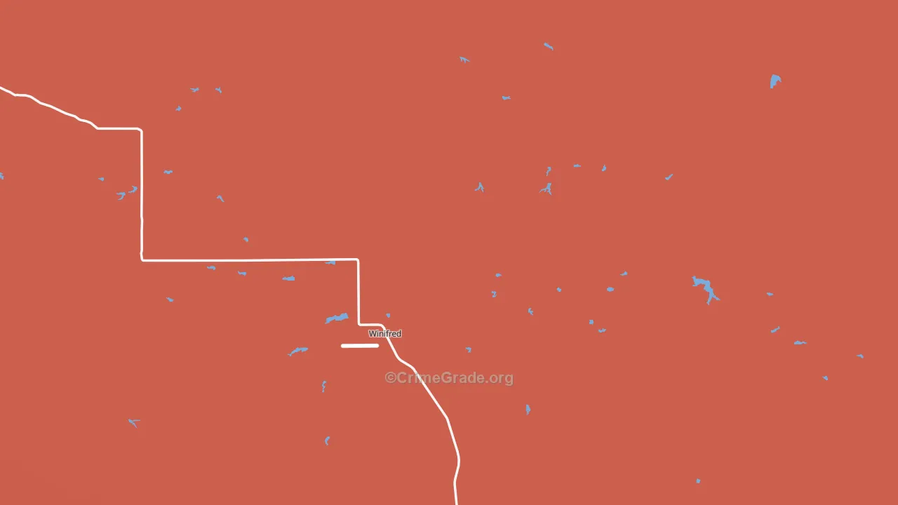59489, MT Map of Drug-Related Crime Rates